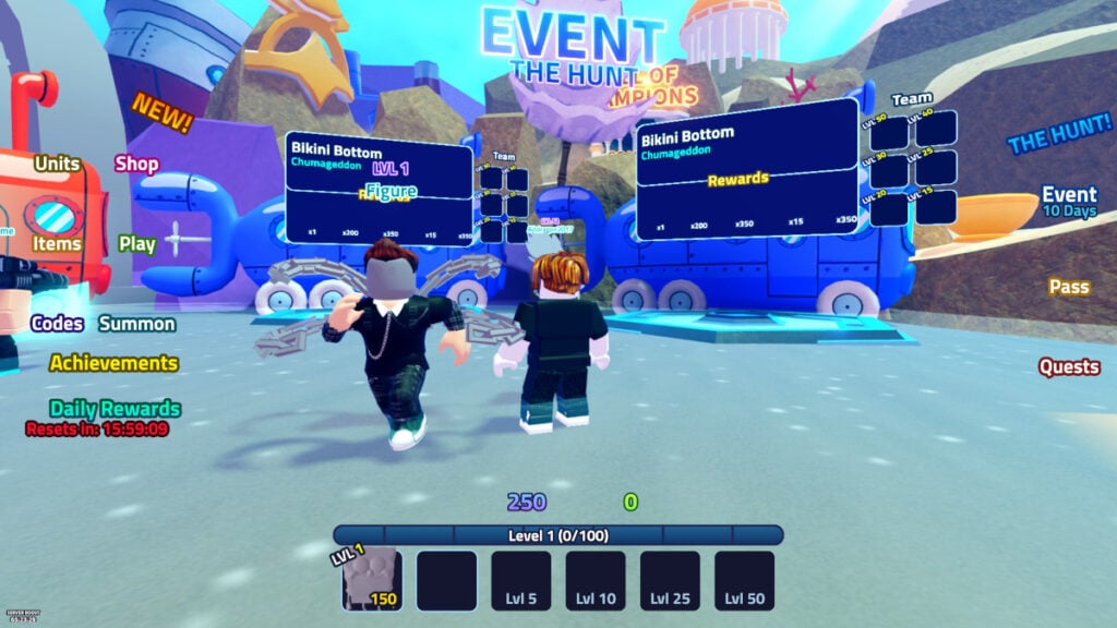 Roblox The Hunt Mega Edition SpongeBob Tower Defense quest.