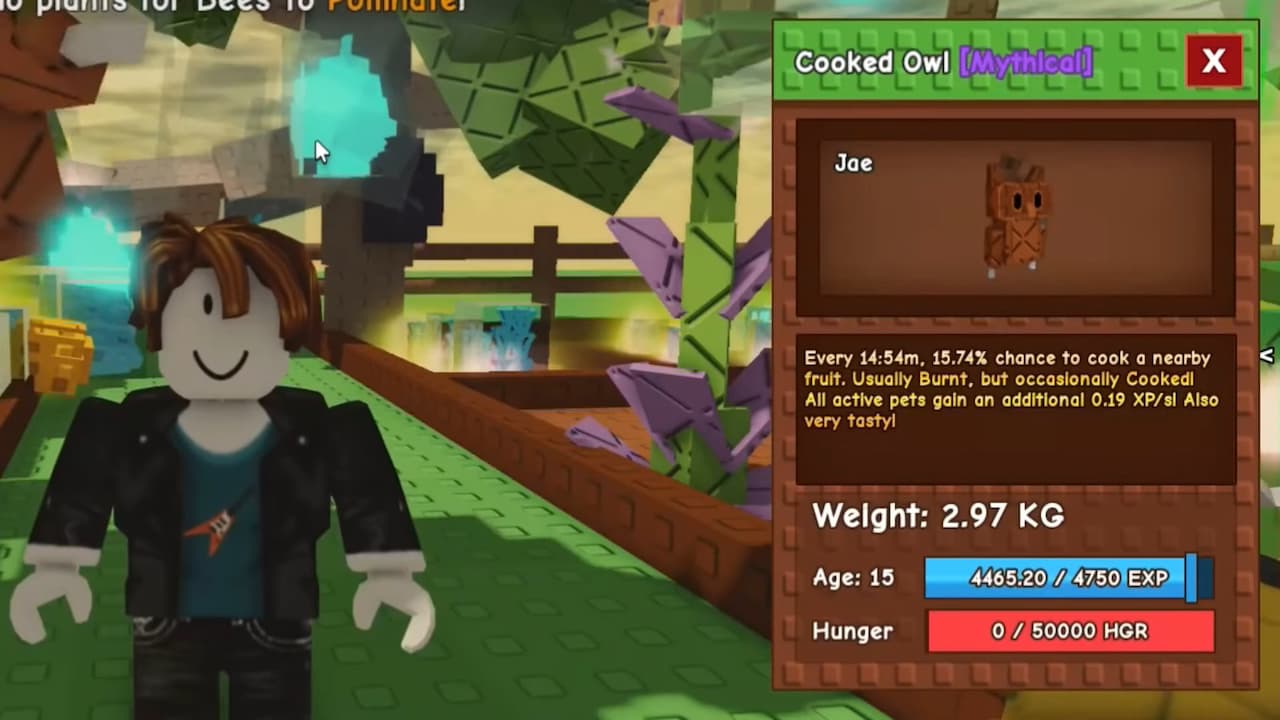 Grow a Garden: How To Get Cooked Owl Pet