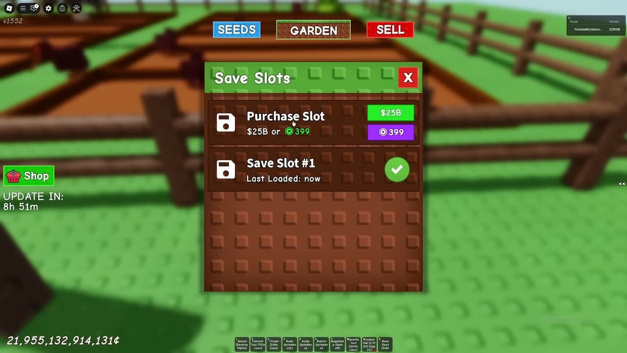 How To Use Save Slot in Grow a Garden