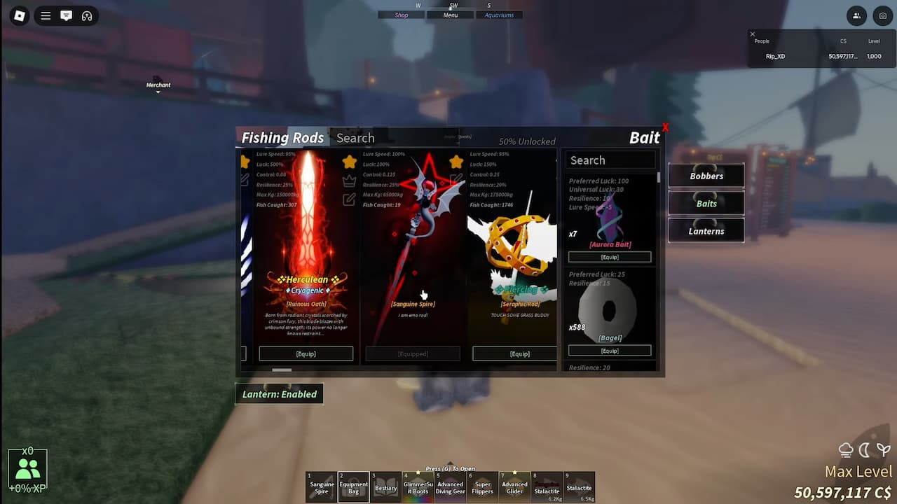 Sanguine Spire Rod Fisch